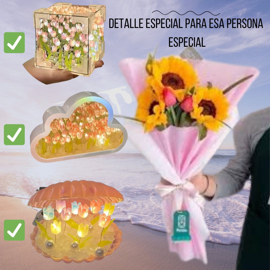 Lámpara de tulipanes en Conchita /Nuve /Cubo