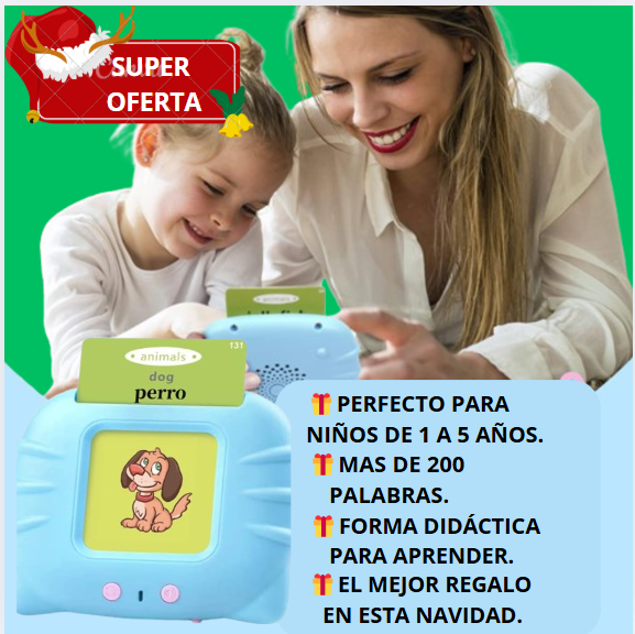 TARJETAS DE APRENDIZAJE CON SONIDO EN ESPAÑOL-INGLES