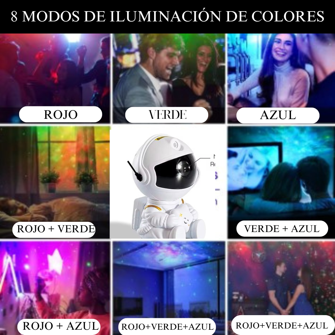 🌎PROYECTOR ASTRONAUTA DE GALAXIAS Y ESTRELLAS🌎