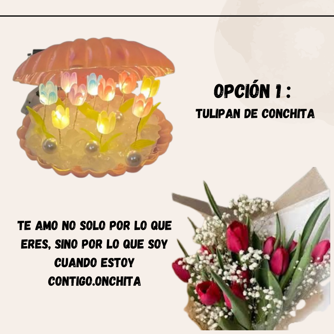 Lámpara de tulipanes en Conchita /Nuve /Cubo
