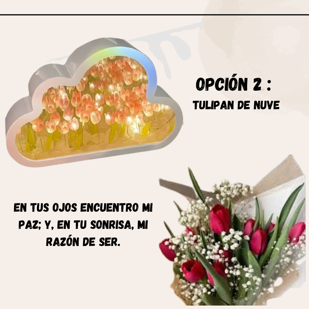 Lámpara de tulipanes en Conchita /Nuve /Cubo